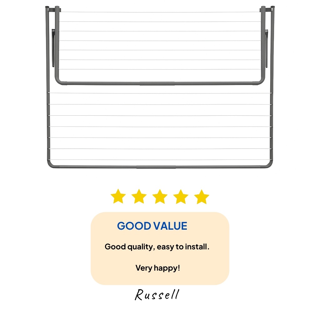 Air Dry Double Clothesline Folded Down