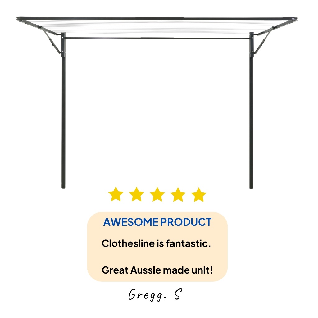 Air Dry Single Fold Down Clothesline Ground Mounted